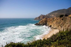 Driving along the coast south of San Francisco