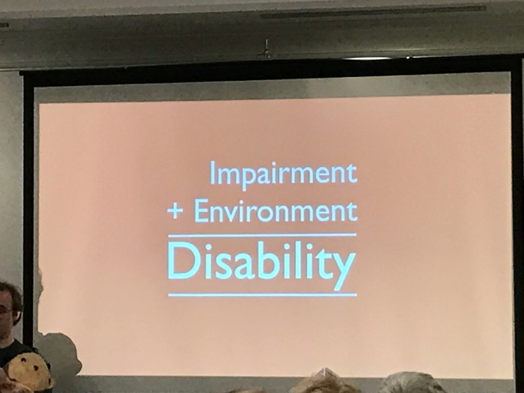 IMpairment + Environment = Disability