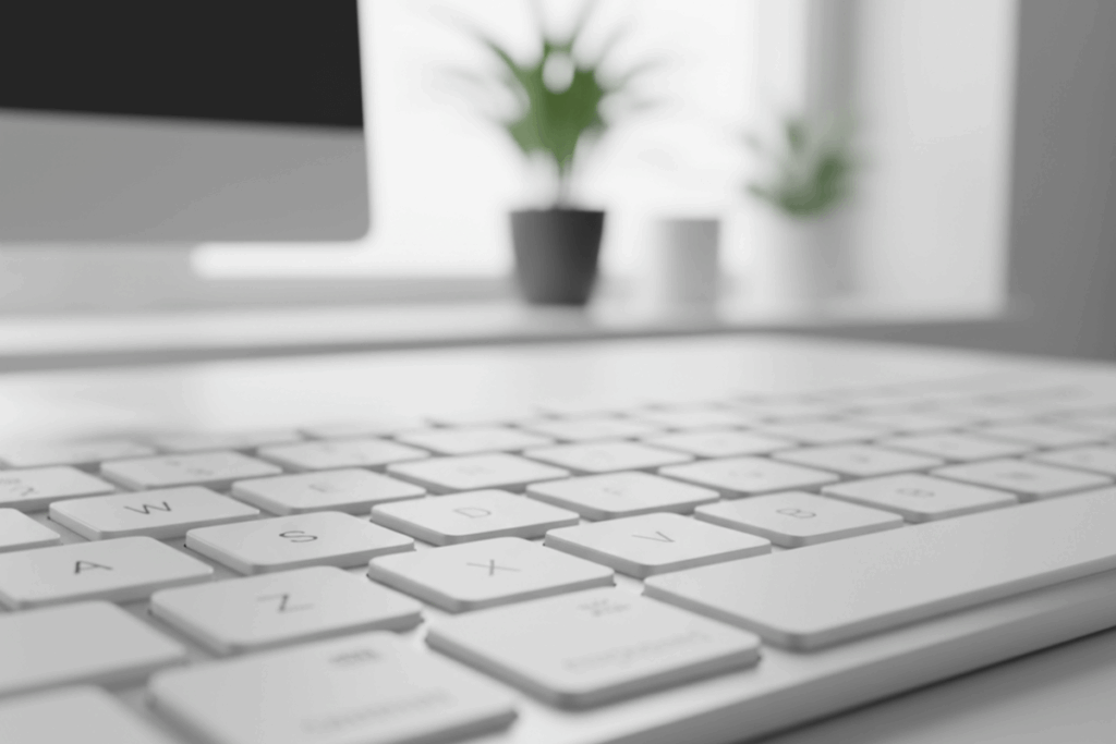 White keyboard keys