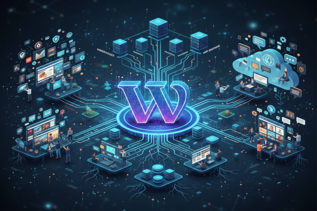 An illustration of the WordPress ecosystem